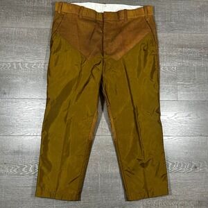 Vintage Duxbak Corduroy Hunting Pants Brown Nylon Brush Guard Field Trousers